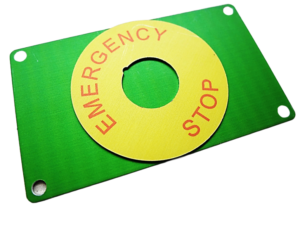 tabliczka ostrzegawcza stop emergency